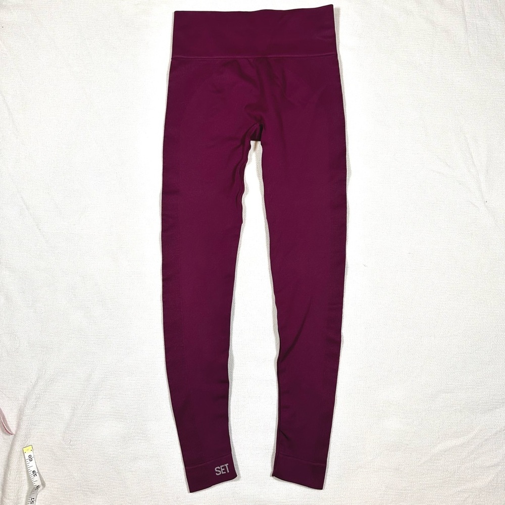 SET Active Sculptflex Purple Seamless Leggings Passion Small High Waisted